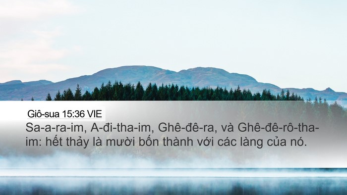 Giô-sua 15:36 VIE Bible Verse Image