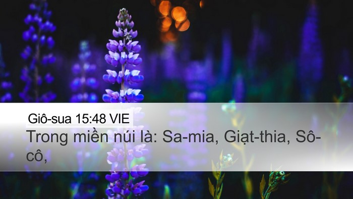Giô-sua 15:48 VIE Desktop Wallpaper - Trong miền núi là: Sa-mia, Giạt-thia, - Desktop Bible Verse Wallpaper