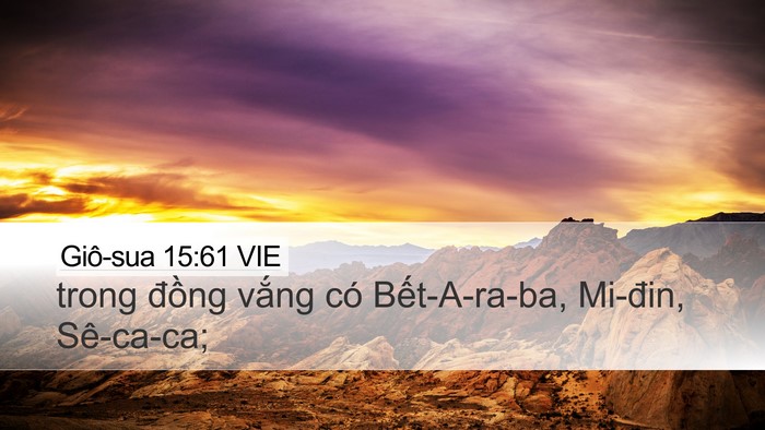Giô-sua 15:61 VIE Bible Verse Image