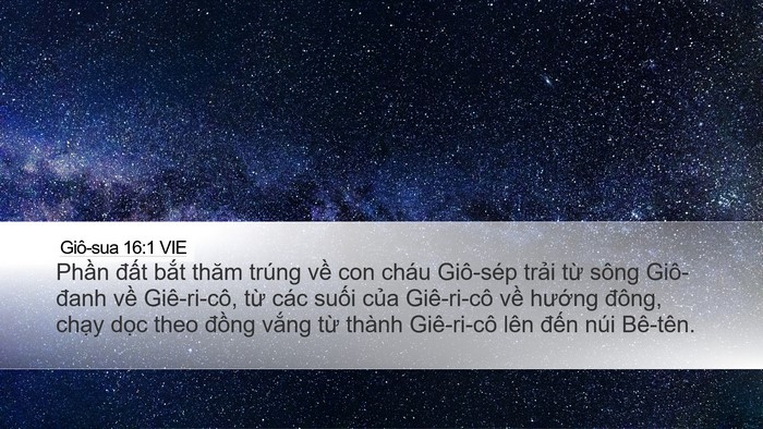 Giô-sua 16:1 VIE Bible Verse Image