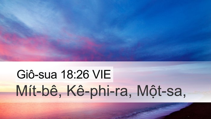 Giô-sua 18:26 VIE Bible Verse Image