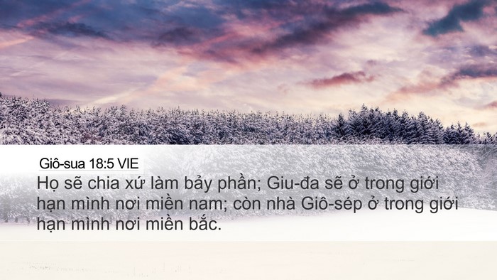Giô-sua 18:5 VIE Bible Verse Image