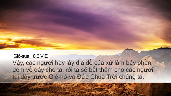 Giô-sua 18:6 VIE Bible Verse Image