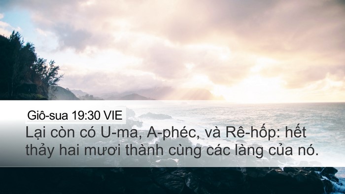 Giô-sua 19:30 VIE Bible Verse Image