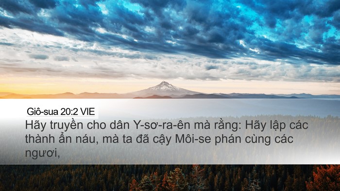 Giô-sua 20:2 VIE Desktop Wallpaper - Hãy truyền cho dân Y-sơ-ra-ên mà rằng: - Desktop Bible Verse Wallpaper
