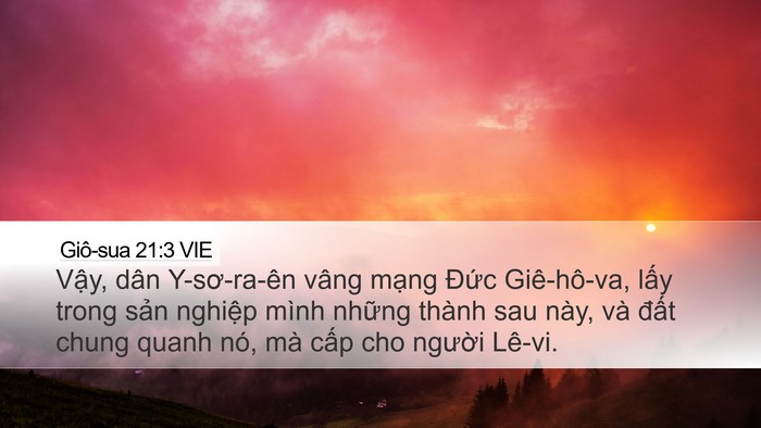 Giô-sua 21:3 VIE Bible Verse Image