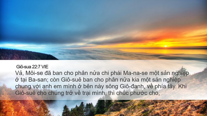 Giô-sua 22:7 VIE Bible Verse Image