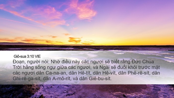 Giô-sua 3:10 VIE Desktop Wallpaper - Đoạn, người nói: Nhờ điều này các - Desktop Bible Verse Wallpaper
