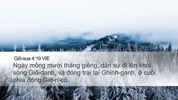 Giô-sua 4:19 VIE Bible Verse Image