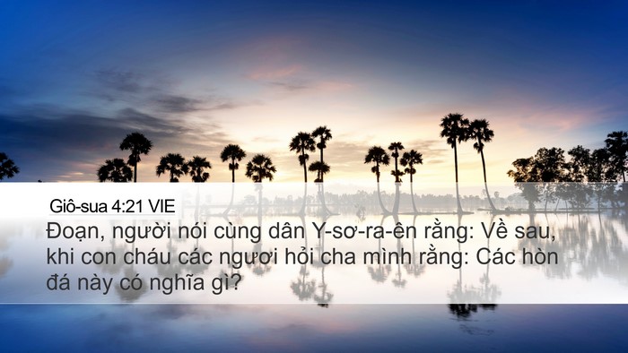 Giô-sua 4:21 VIE Bible Verse Image