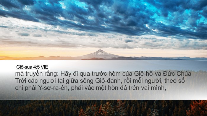 Giô-sua 4:5 VIE Bible Verse Image
