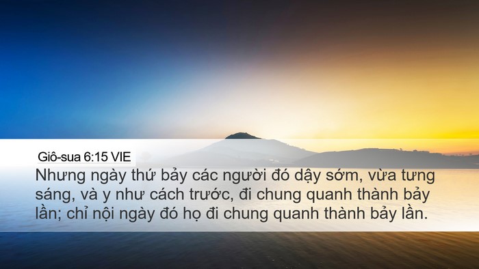 Giô-sua 6:15 VIE Bible Verse Image