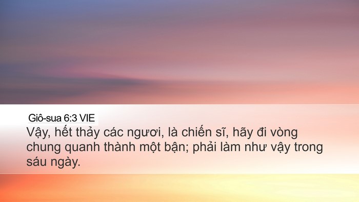 Giô-sua 6:3 VIE Bible Verse Image