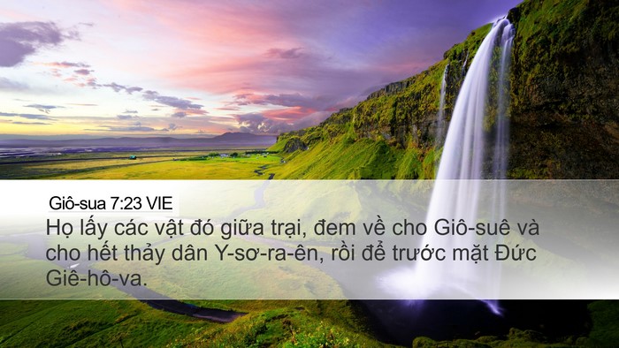 Giô-sua 7:23 VIE Bible Verse Image