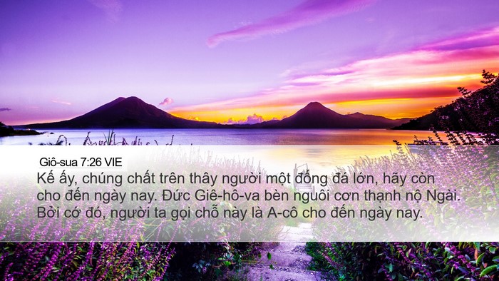 Giô-sua 7:26 VIE Bible Verse Image