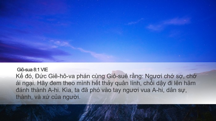 Giô-sua 8:1 VIE Bible Verse Image