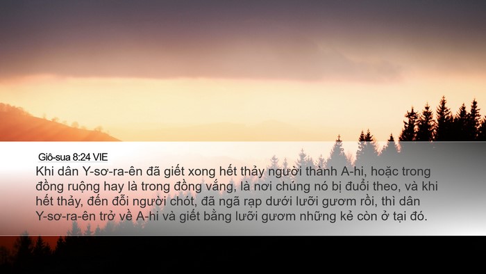 Giô-sua 8:24 VIE Bible Verse Image