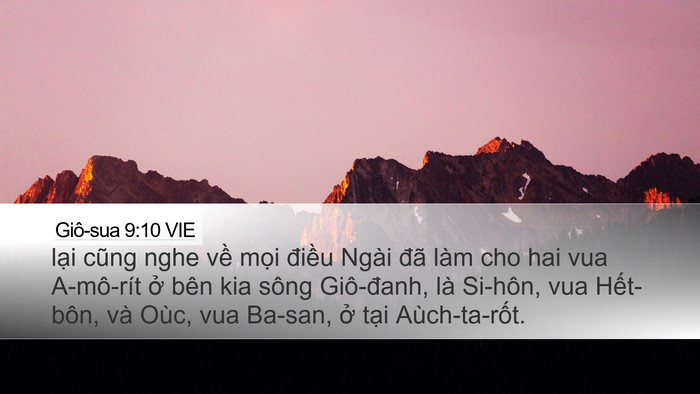 Giô-sua 9:10 VIE Bible Verse Image