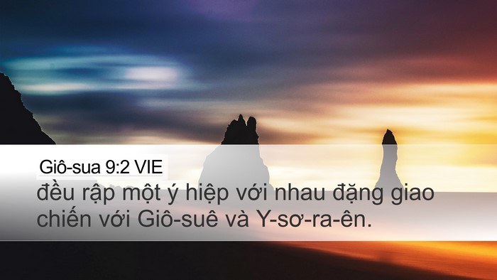 Giô-sua 9:2 VIE Desktop Wallpaper - đều rập một ý hiệp với nhau đặng - Desktop Bible Verse Wallpaper