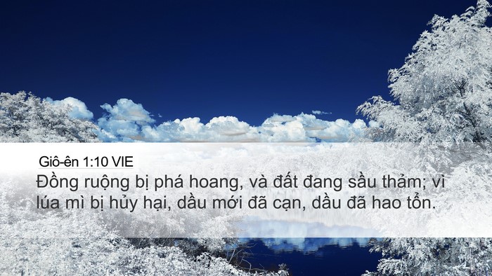 Giô-ên 1:10 VIE Bible Verse Image