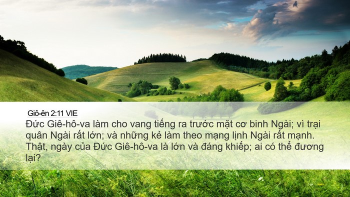 Giô-ên 2:11 VIE Bible Verse Image
