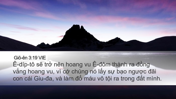Giô-ên 3:19 VIE Bible Verse Image