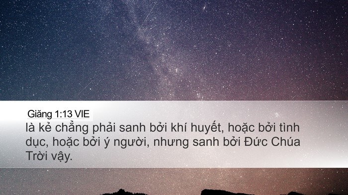 Giăng 1:13 VIE Bible Verse Image