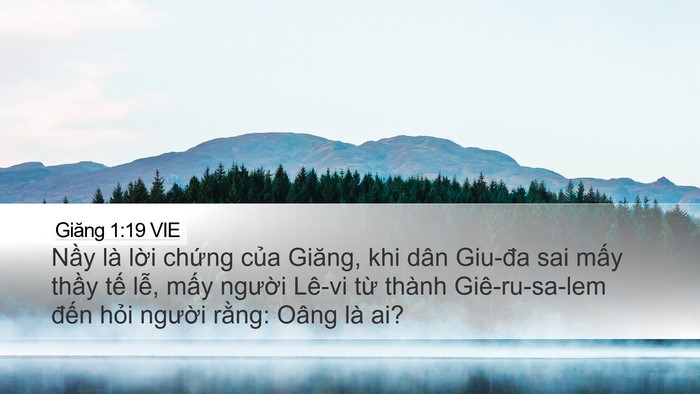 Giăng 1:19 VIE Bible Verse Image