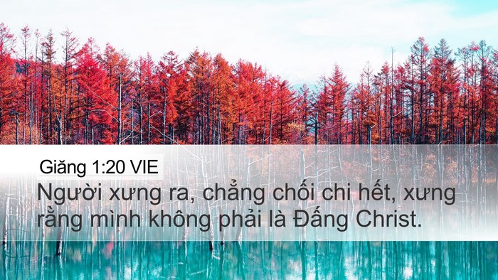 Giăng 1:20 VIE Bible Verse Image