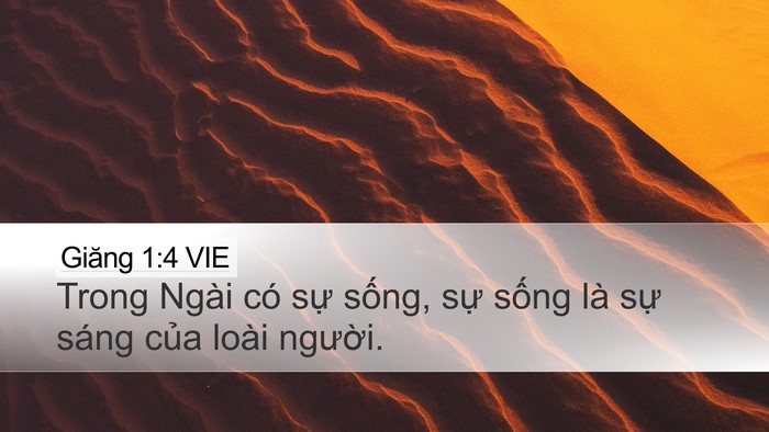 Giăng 1:4 VIE Bible Verse Image