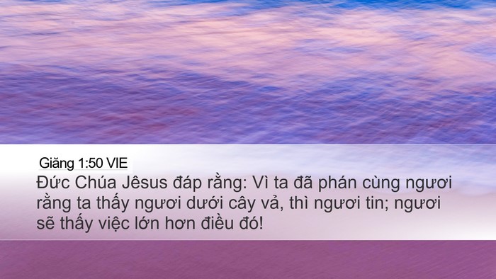 Giăng 1:50 VIE Bible Verse Image