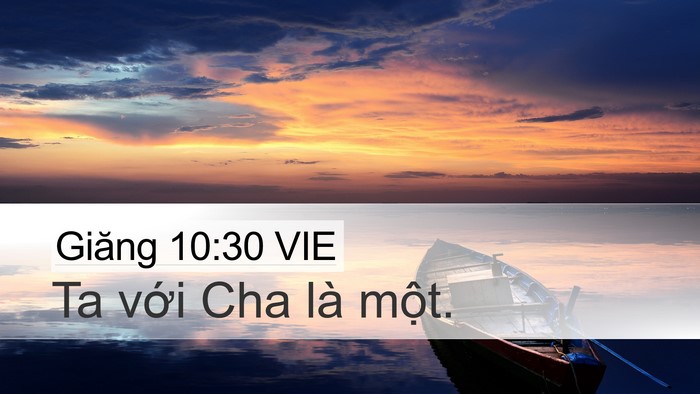 Giăng 10:30 VIE Bible Verse Image