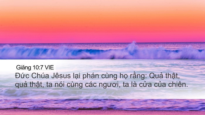 Giăng 10:7 VIE Bible Verse Image