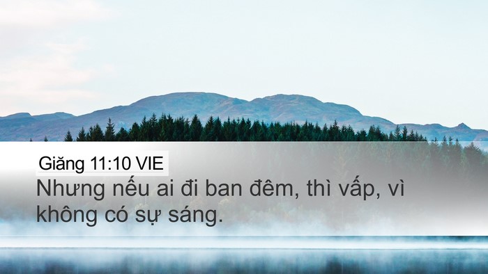Giăng 11:10 VIE Desktop Wallpaper - Nhưng nếu ai đi ban đêm, thì vấp, vì - Desktop Bible Verse Wallpaper
