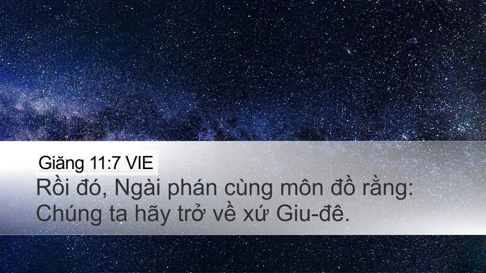 Giăng 11:7 VIE Bible Verse Image