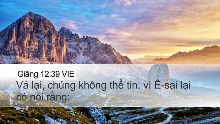 Giăng 12:39 VIE Bible Verse Image