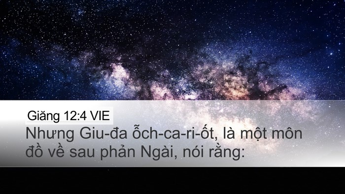 Giăng 12:4 VIE Bible Verse Image
