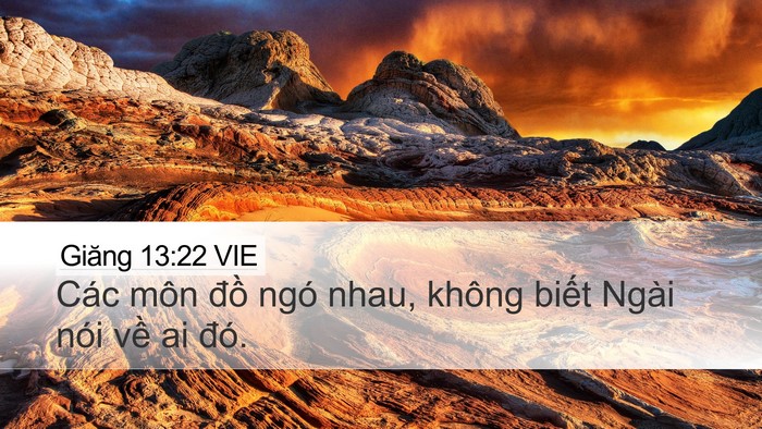 Giăng 13:22 VIE Bible Verse Image