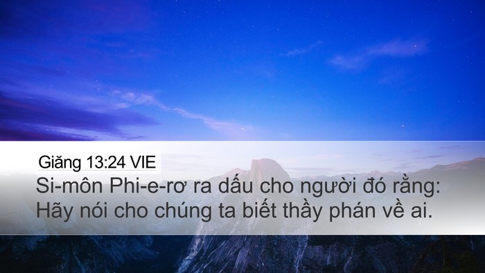 Giăng 13:24 VIE Bible Verse Image