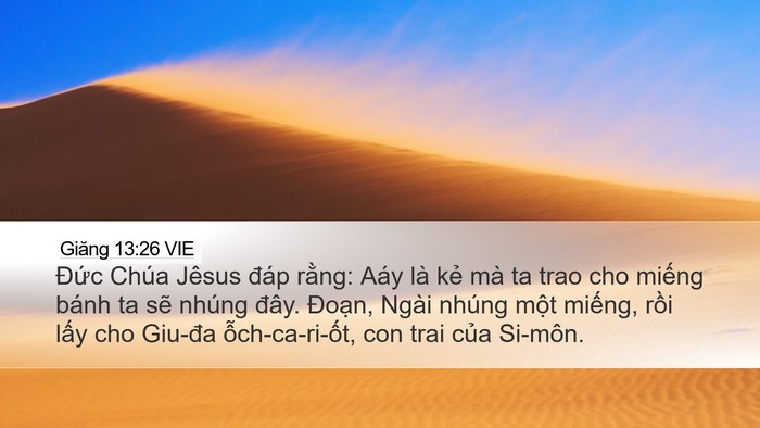 Giăng 13:26 VIE Bible Verse Image