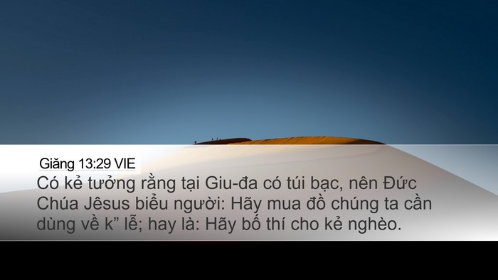 Giăng 13:29 VIE Bible Verse Image