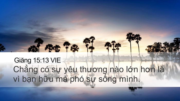Giăng 15:13 VIE Bible Verse Image