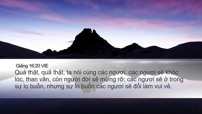 Giăng 16:20 VIE Bible Verse Image