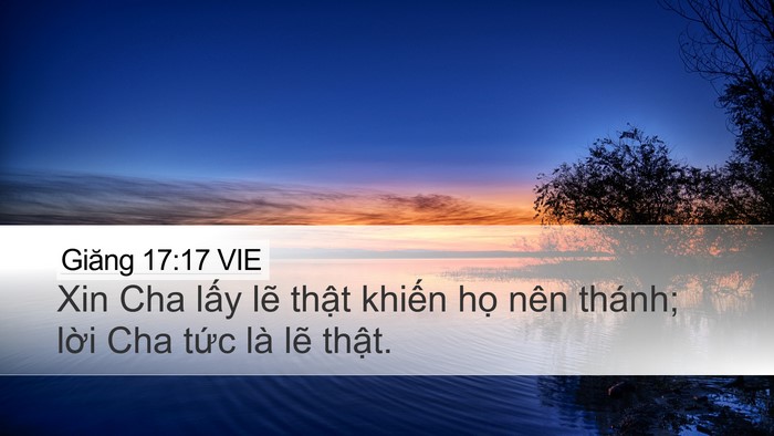 Giăng 17:17 VIE Bible Verse Image