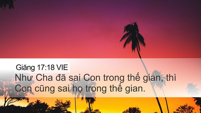 Giăng 17:18 VIE Bible Verse Image
