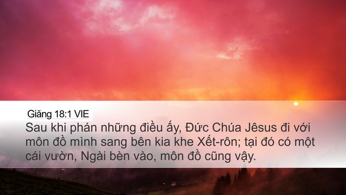 Giăng 18:1 VIE Bible Verse Image