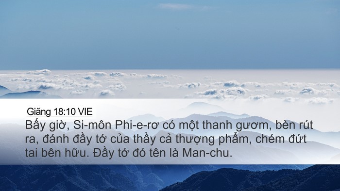 Giăng 18:10 VIE Bible Verse Image