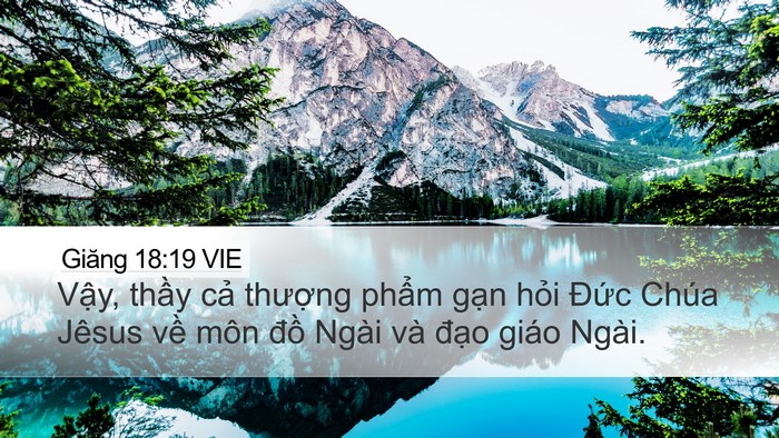 Giăng 18:19 VIE Bible Verse Image