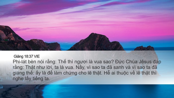 Giăng 18:37 VIE Bible Verse Image