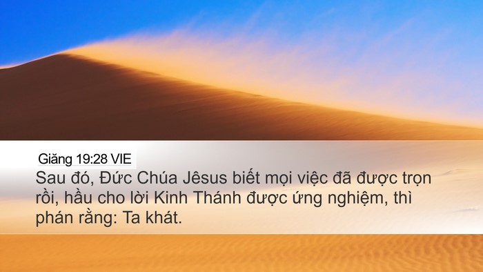 Giăng 19:28 VIE Bible Verse Image